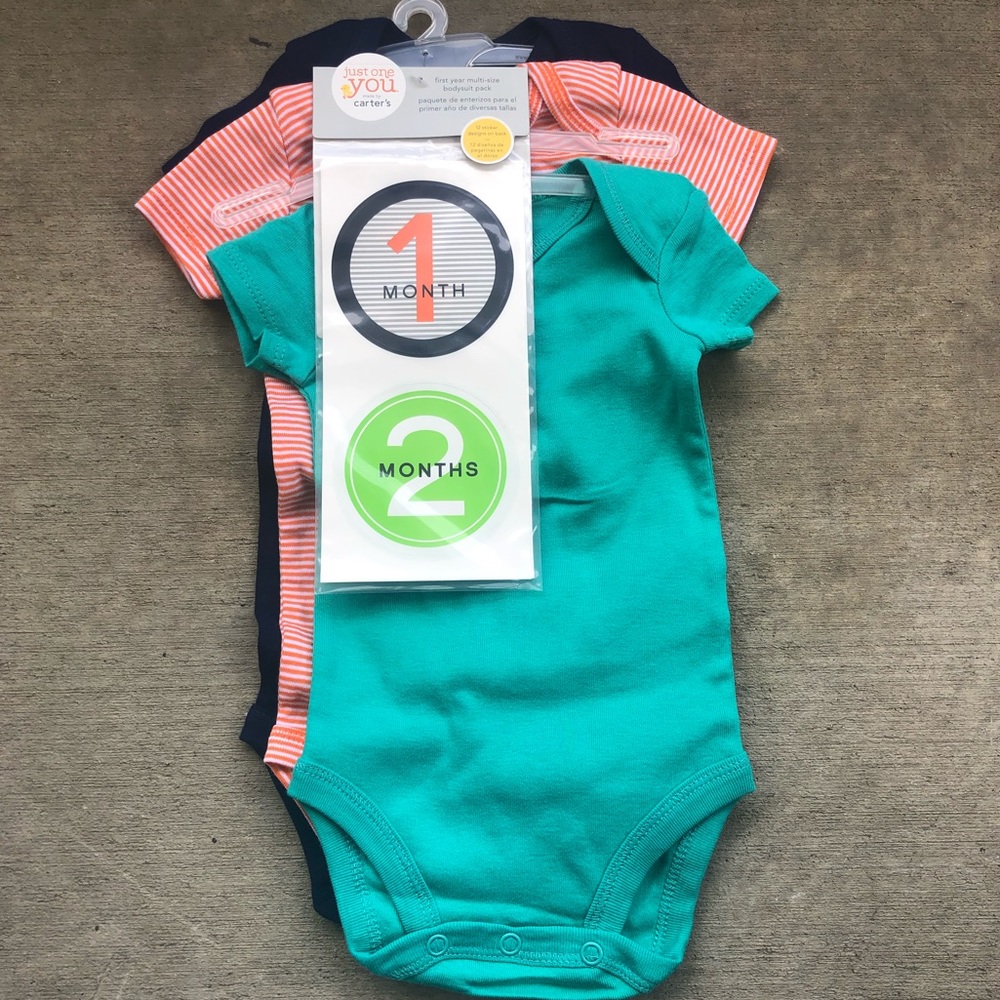 Carters just one you 1st year multi size bodysuit